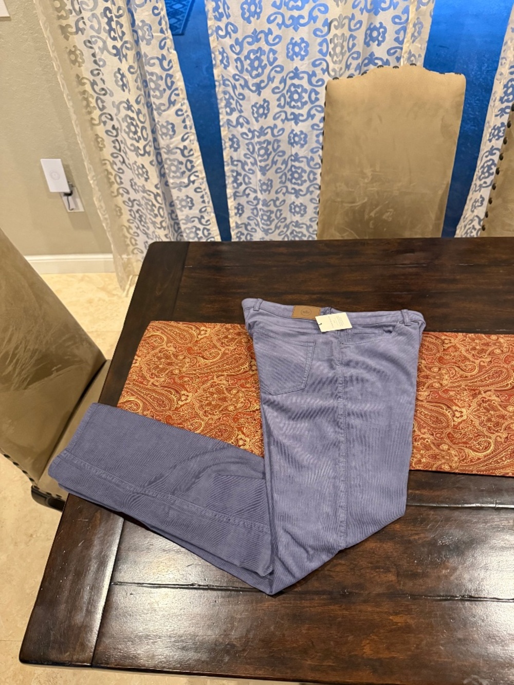 Peter Millar Men's Size 32 Blue Haze Superior Soft Corduroy Pant MSRP $178